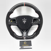 Load image into Gallery viewer, CCexcellent For Maserati Quattroporte GTS 2013 2014 2015 2016 2017 2018 2019 carbon fiber steering wheel with Italian stripe