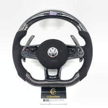 Load image into Gallery viewer, CCExcellent for Volkswagen mk7 2015-2019 carbon fiber steering wheel black airbag