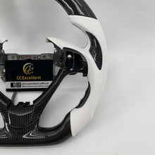 Load image into Gallery viewer, CCexcellent For Acura TL 2009 2010 2011 2012 2013 2014 carbon fiber steering wheel with white perforated leather sides