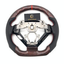 Load image into Gallery viewer, CCexcellent For Infiniti G37 2008/2009/2010/2011/2012/2013 carbon fiber steering wheel with red wire 1