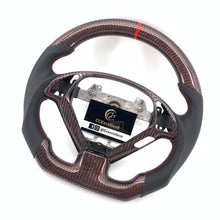 Load image into Gallery viewer, CCexcellent For Infiniti G37 2008/2009/2010/2011/2012/2013 carbon fiber steering wheel with red wire 2