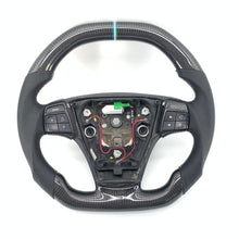 Load image into Gallery viewer, CCexcellent For S40-2018 volvo carbon fiber steering wheel with blue&amp;yellow&amp;blue stripe
