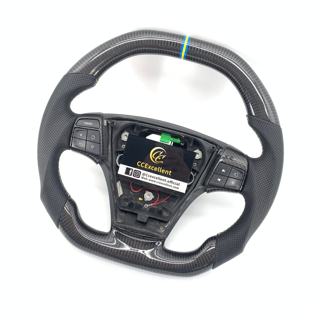 CCexcellent For 2008 volvo S40/ Volvo C30 T5 2011 carbon fiber steering wheel with perforated leather