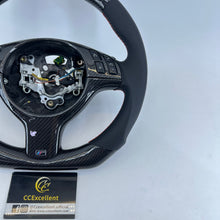 Load image into Gallery viewer, CCExcellent For BMW E39 M5 E46 M3 1998-2005 Custom Real Carbon Fiber Steering Wheel With Orange Stripe Orange Stitching
