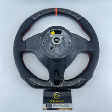 Load image into Gallery viewer, CCExcellent For BMW E39 M5 E46 M3 1998-2005 Custom Real Carbon Fiber Steering Wheel With Orange Stripe Orange Stitching

