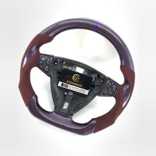 Load image into Gallery viewer, CCExcellent For 2005-2011 Saab 9-3 Custom Purple Wire Carbon Fiber Alcantara Steering Wheel
