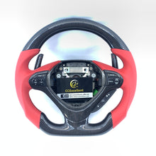 Load image into Gallery viewer, CCExcellent For Acura TSX 2009-2014 gloss red carbon fiber steering wheel with trim and LED and paddle shifters
