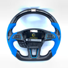 Load image into Gallery viewer, CCExcellent For Ford Focus MK3 RS/ST /EcoSport/Escape/Kuga/C-MAX 2015-2020 Carbon Fiber Steering Wheel With round top and flat bottom shape
