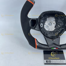 Load image into Gallery viewer, CCexcellent For Lamborghini Aventador Custom Carbon Fiber Steering Wheel Black alcantara sides F1 shape
