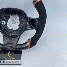 Load image into Gallery viewer, CCexcellent For Lamborghini Aventador Custom Carbon Fiber Steering Wheel Black alcantara sides F1 shape
