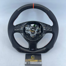 Load image into Gallery viewer, CCExcellent For BMW E39 M5 E46 M3 1998-2005 Custom Real Carbon Fiber Steering Wheel With Orange Stripe Orange Stitching

