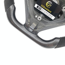 Load image into Gallery viewer, CCexcellent For S60 2005、2006、2007、2008、2009 volvo carbon fiber steering wheel with gloss black top&amp;bottom
