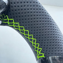 Load image into Gallery viewer, CCexcellent For 2015-2024 Lamborghini Huracan Custom Forged Carbon Fiber Steering Wheel With Green Stripe and Stitching
