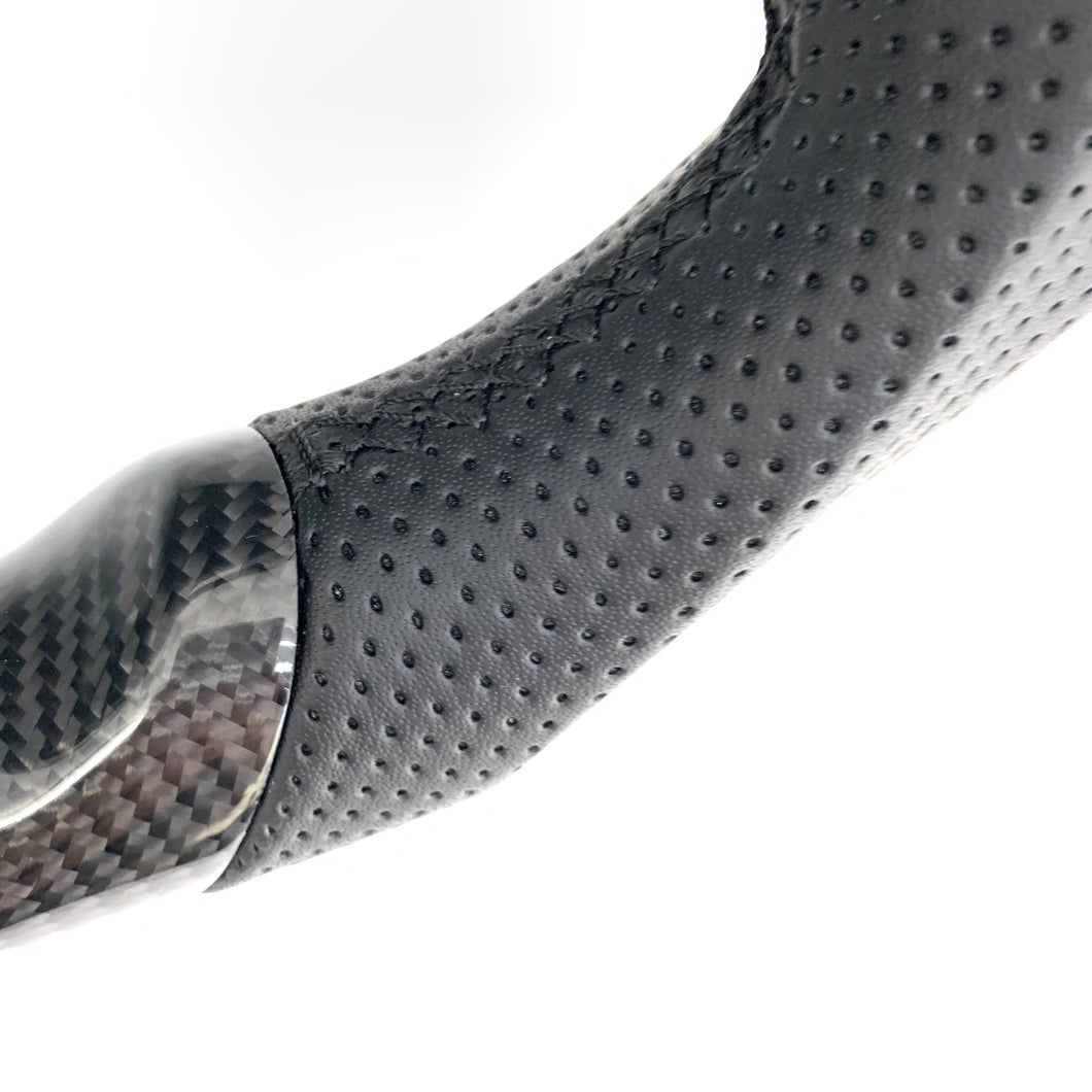 CCexcellent For VOLVO S80 2007-2008 carbon fiber steering wheel with gloss black top&bottom