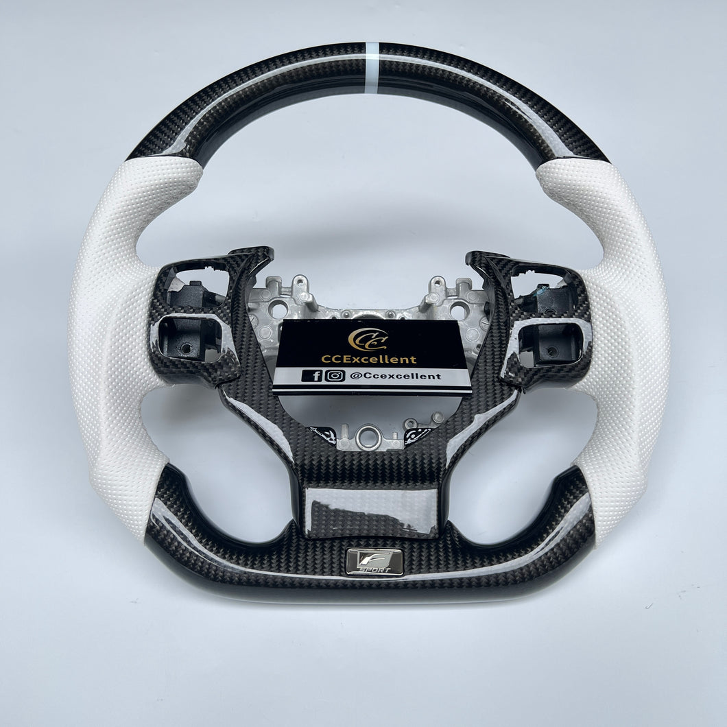 CCExcellent for Lexus RCF F sport carbon fiber steering wheel with LED airbag cover