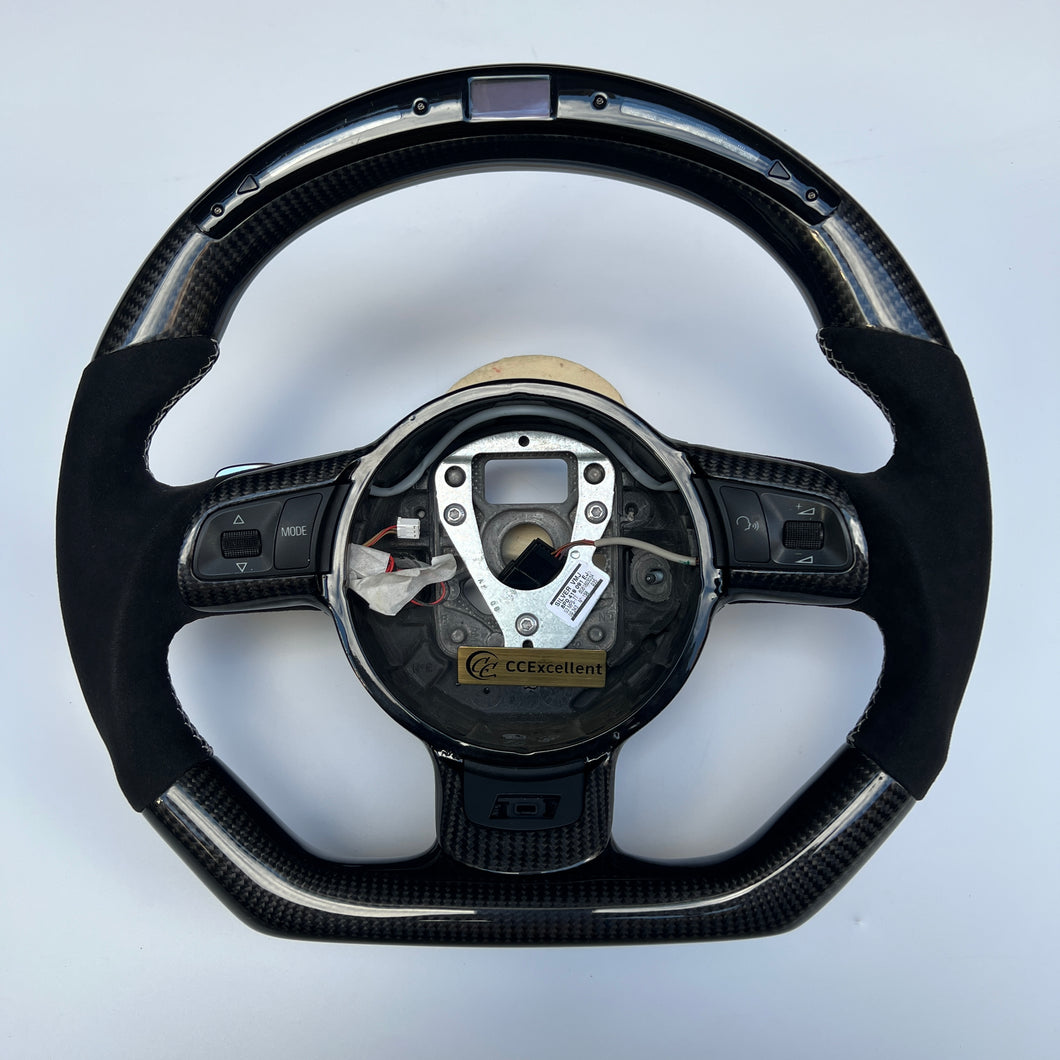 CCexcellent For Audi TT/R8/TTRS 2008-2015 carbon fiber steering wheel With LED