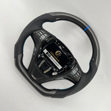 Load image into Gallery viewer, For 2010-2016 Hyundai Genesis Coupe Custom Carbon Fiber Steering Wheel With Blue Stripe and Stitching
