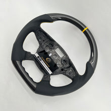 Load image into Gallery viewer, CCExcellent For Ford Focus2013 ST Carbon Fiber Steering Wheel With Purple stripes purple stitching Alcantara Airbag cover
