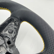 Load image into Gallery viewer, CCExcellent For Ford Focus2013 ST Carbon Fiber Steering Wheel With Purple stripes purple stitching Alcantara Airbag cover
