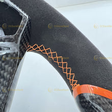 Load image into Gallery viewer, CCexcellent For Lamborghini Aventador Custom Carbon Fiber Steering Wheel Black alcantara sides F1 shape
