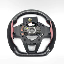 Load image into Gallery viewer, CCExcellent For 2022 Acura TLX Carbon Fiber Steering Wheel with black Alcantara and Red carbon fiber shift paddles and LED on top

