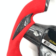 Load image into Gallery viewer, CCExcellent for tesla model3 2017-2020 carbon fiber steering wheel red alcantara
