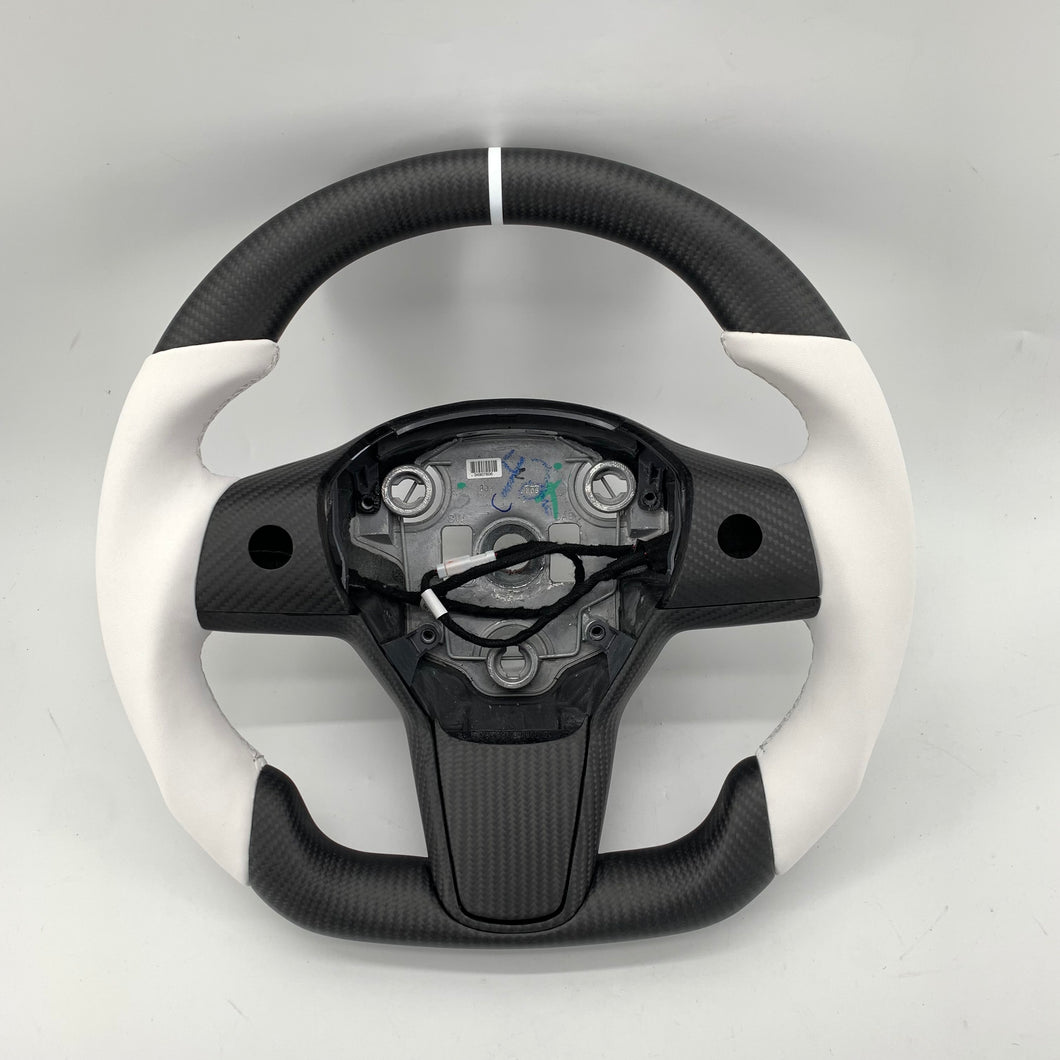 CCExcellent for tesla model3 2017-2020 carbon fiber steering wheel black matte carbon fiber