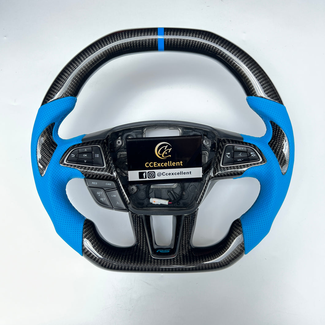 CCExcellent For Ford Focus MK3 RS/ST/SE, C-MAX /Grand C-Max, Kuga, Escape, EcoSport 2015-2021 carbon fiber steering wheel