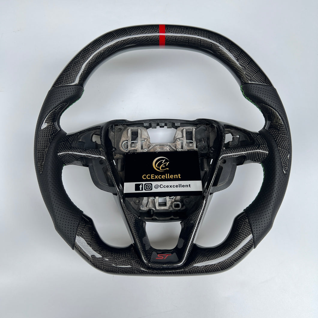 CCExcellent For Ford Mendeo MK5, Edge SE/ST/AWD, Fusion, Galaxy, S-Max 2013-2020 carbon fiber steering wheel