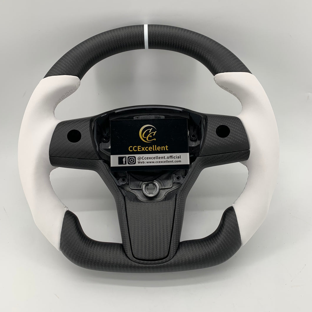 CCExcellent for tesla model3 2017-2020 carbon fiber steering wheel matte carbon fiber