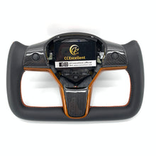Load image into Gallery viewer, CCExcellent for tesla model3 2017-2020 carbon fiber steering wheel gloss carbon fiber
