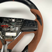 Load image into Gallery viewer, CCexcellent  For Maserati Quattroporte GTS 2013 2014 2015 2016 2017 2018 2019 carbon fiber steering wheel with LED at the top
