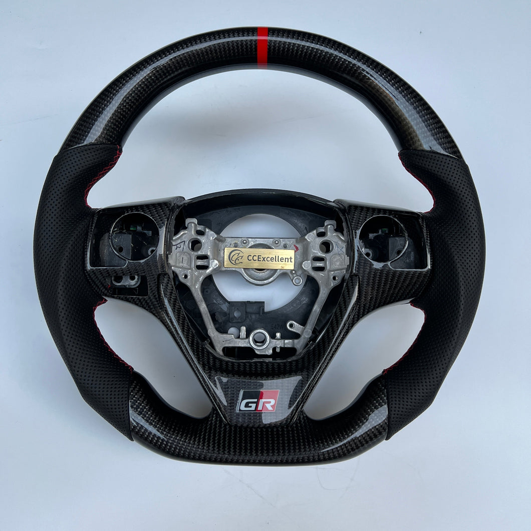 CCexcellent -For Toyota Auris  2012 2013 2014 2015 2016 2017 2018 2019 carbon fiber steering wheel
