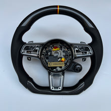 Load image into Gallery viewer, CCexcellent For Porsche Boxster &amp; 718 Boxster Models  2013 2014 2015 2016 2017 2018 2019 2020 2021 2022 2023  carbon fiber steering wheel with black perforated leather sides
