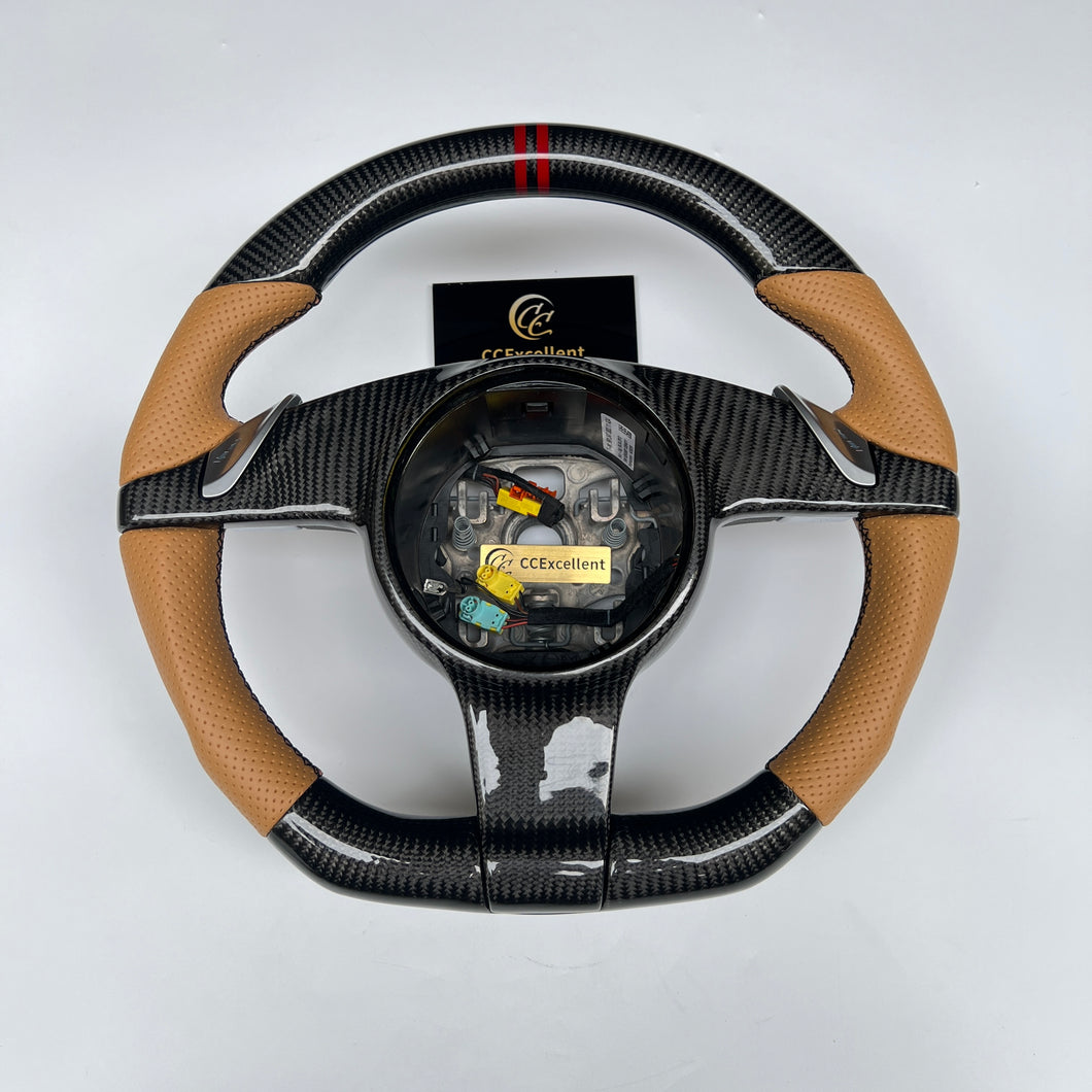 CCexcellent For PORSCHE911 Carrera models Panamera  2009 2010 2011 2012 2013 2014 2015 2016 carbon fiber steering wheel