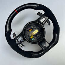 Load image into Gallery viewer, CCexcellent For Porsche Panamera 2009 2010 2011 2012 2013 2014 2015 2016 carbon fiber steering wheel with black Italian alcantara sides
