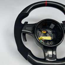 Load image into Gallery viewer, CCexcellent For Porsche Panamera 2009 2010 2011 2012 2013 2014 2015 2016 carbon fiber steering wheel with black Italian alcantara sides
