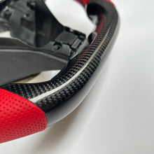 Load image into Gallery viewer, CCexcellent For Tesla Model X carbon fiber steering wheel with black carbon thumb grips
