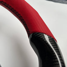 Load image into Gallery viewer, CCexcellent For Tesla Model X carbon fiber steering wheel with black carbon thumb grips
