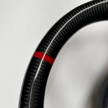 Load image into Gallery viewer, CCexcellent For Tesla Model X carbon fiber steering wheel with black carbon thumb grips
