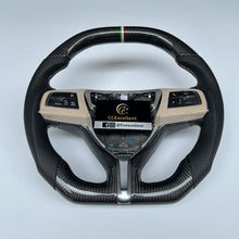 Load image into Gallery viewer, CCexcellent  For MASERATI GHIBLI M157 2014 2015 2016 2017 2018 2019 carbon fiber steering wheel with black perforated leather sides
