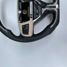 Load image into Gallery viewer, CCexcellent  For MASERATI GHIBLI M157 2014 2015 2016 2017 2018 2019 carbon fiber steering wheel with black perforated leather sides
