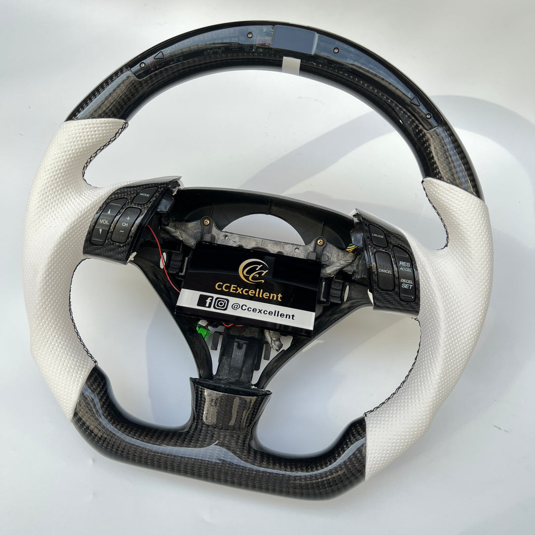 CCexcellent  For Acura TSX 2004 2005 2006 2007 2008 carbon fiber LED steering wheel