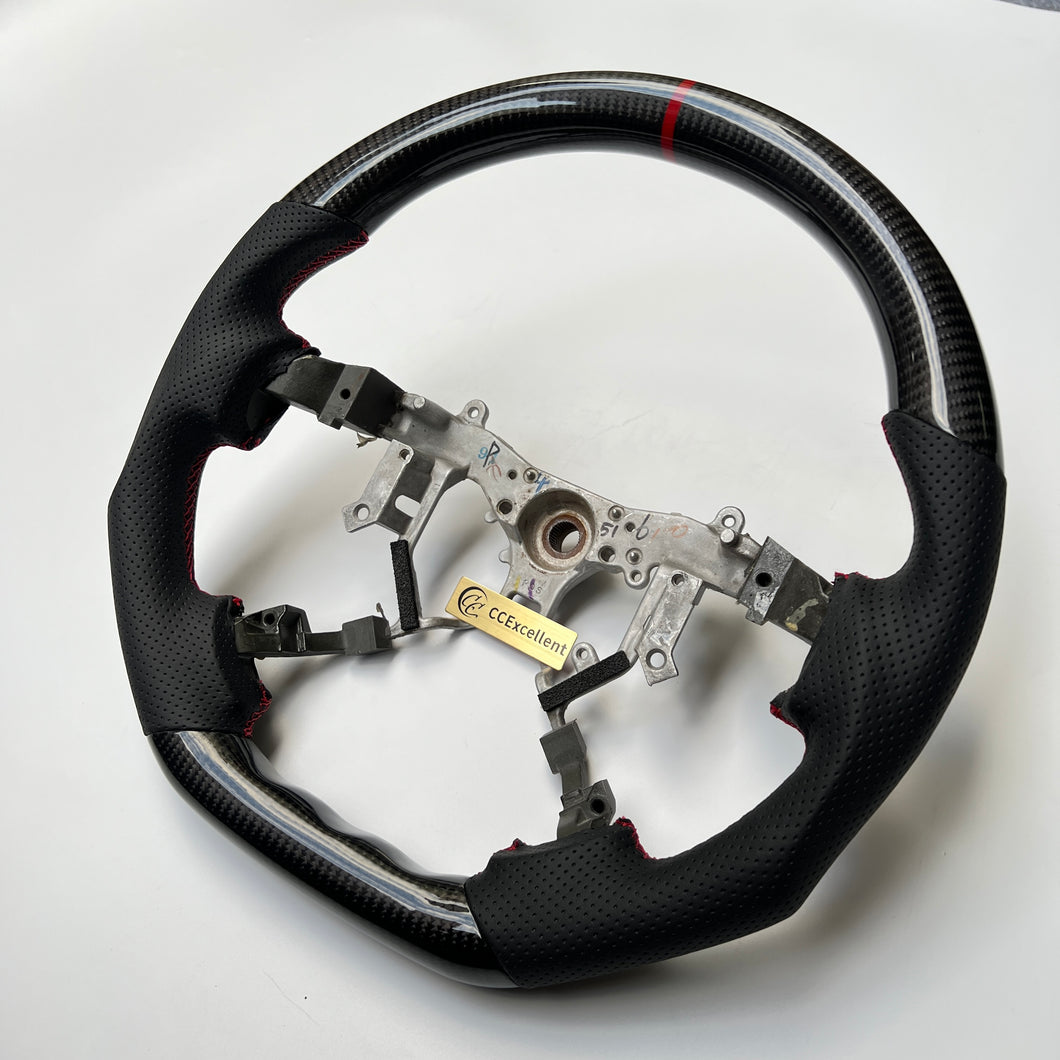CCExcellent for Toyota Tundra  2007-2013 carbon fiber steering wheel red stitching