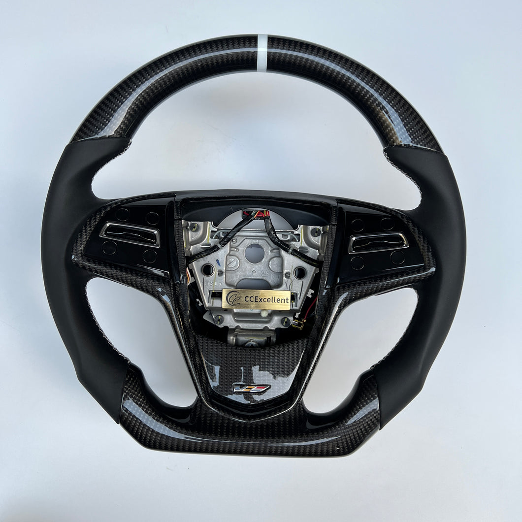 CCexcellent For Cadillac CTS 2014-2019 carbon fiber steering wheel