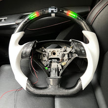 Load image into Gallery viewer, CCexcellent  For Acura TSX 2004 2005 2006 2007 2008 carbon  fiber steering wheel with white perforated leather sides
