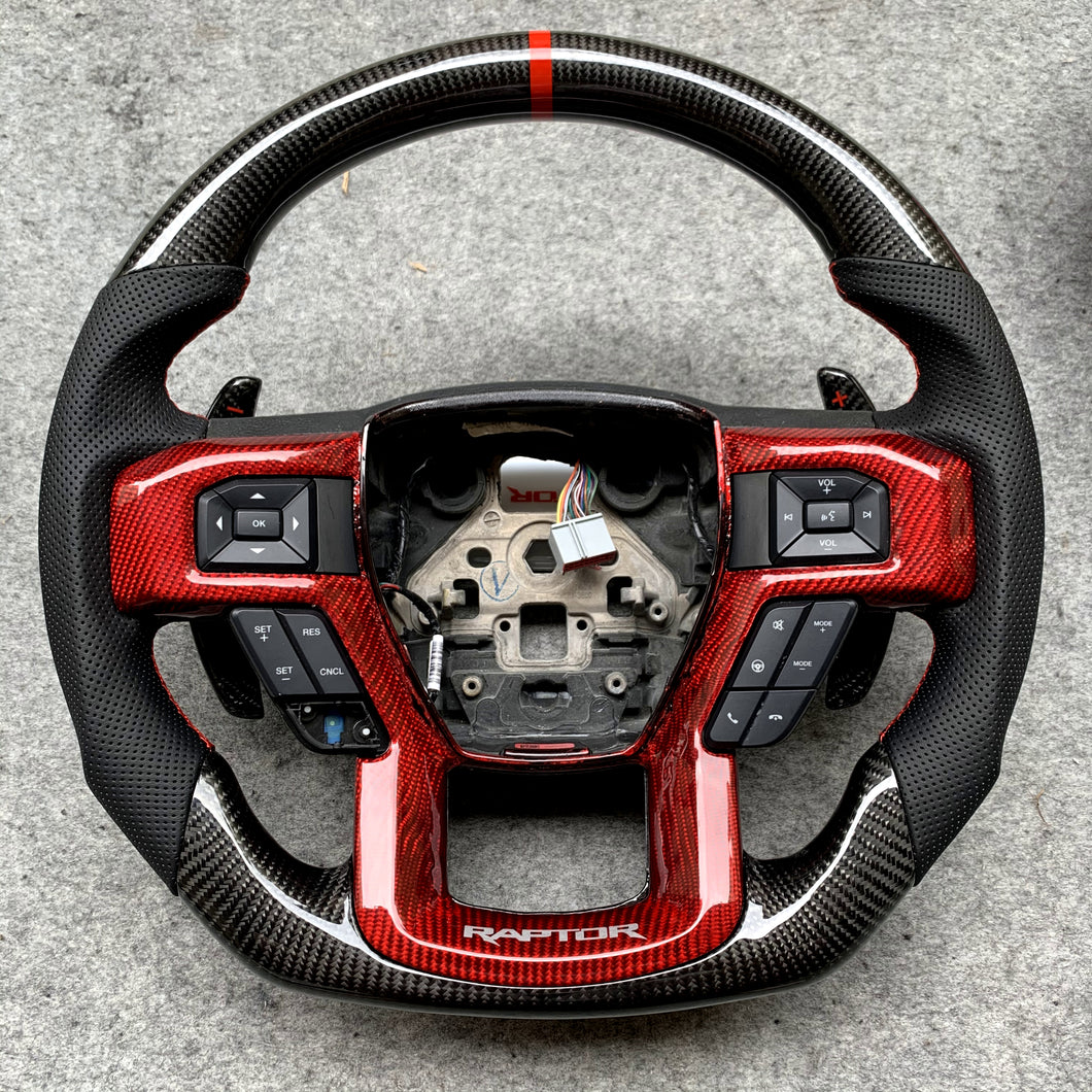 CCExcellent For Ford Expedition/F150/F250/F350/F450/F550/F650/F750 2015-2021 carbon fiber steering wheel