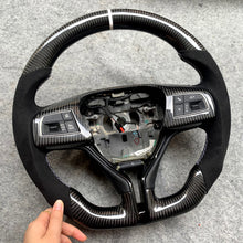 Load image into Gallery viewer, CCexcellent For Maserati Quattroporte GTS 2013 2014 2015 2016 2017 2018 2019  carbon fiber steering wheel with black Italian alcantara sides

