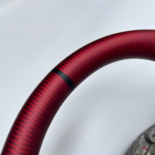 Load image into Gallery viewer, CCexcellent For Nissan Juke 2011-2017 carbon fiber steering wheel with matte red carbon
