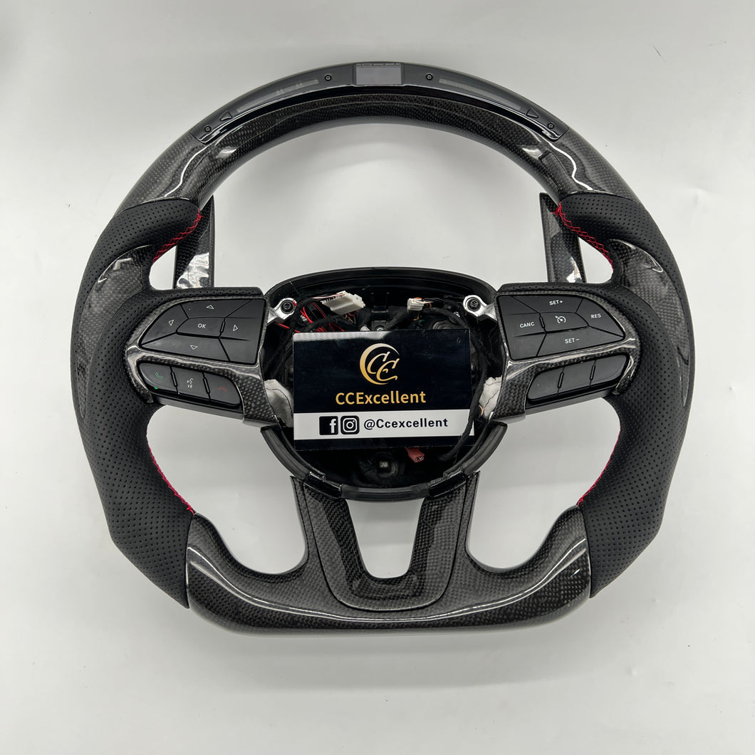 CCexcellent For Dodge (SRT) Challenger 2015 2016 2017 2018 2019 2020 2021 carbon fiber steering wheel